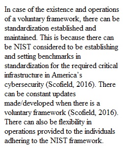 Module 5 Discussion 1 The Critical Infrastructure Cybersecurity Framework